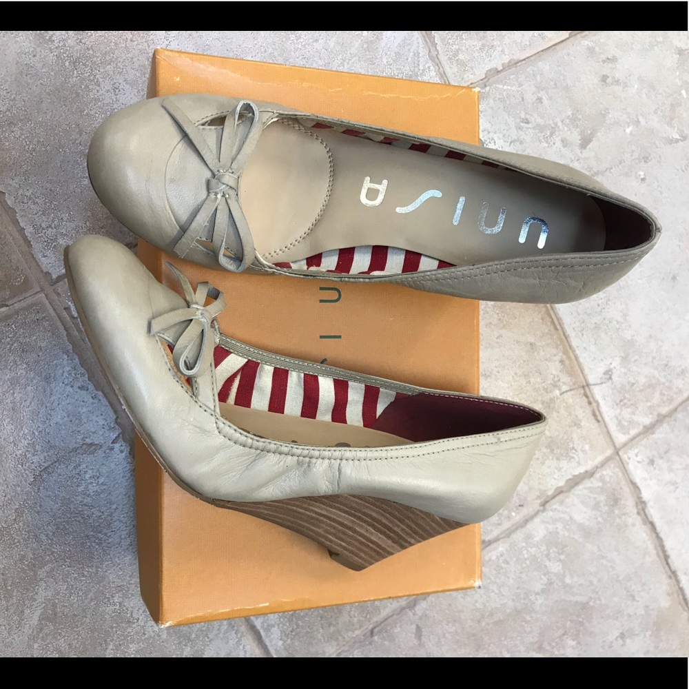 UNISA Beige Cork Heel wedge
